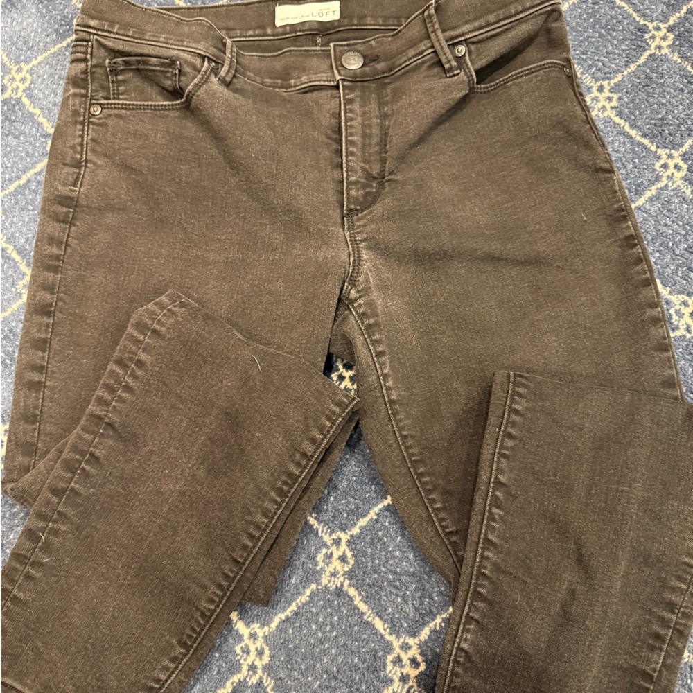 LOFT Women's black faded Skinny Jeans